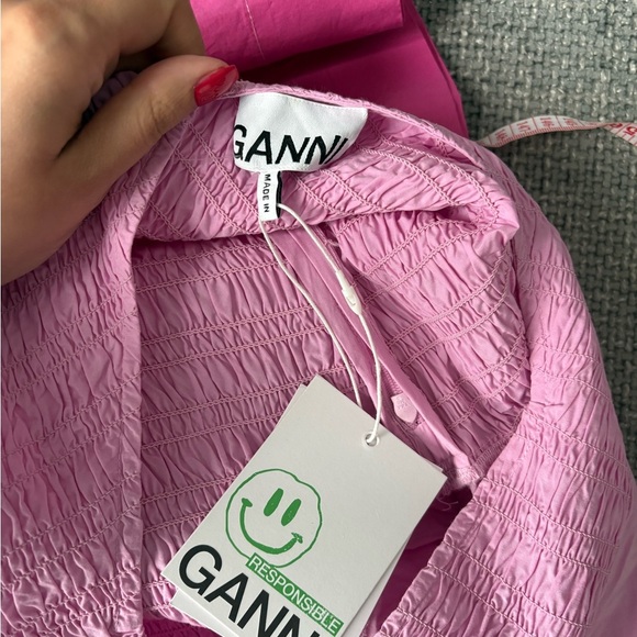 BNWT GANNI Colorblock Cotton Mini Dress β Size 40 (US 8) - Picture 7 of 16